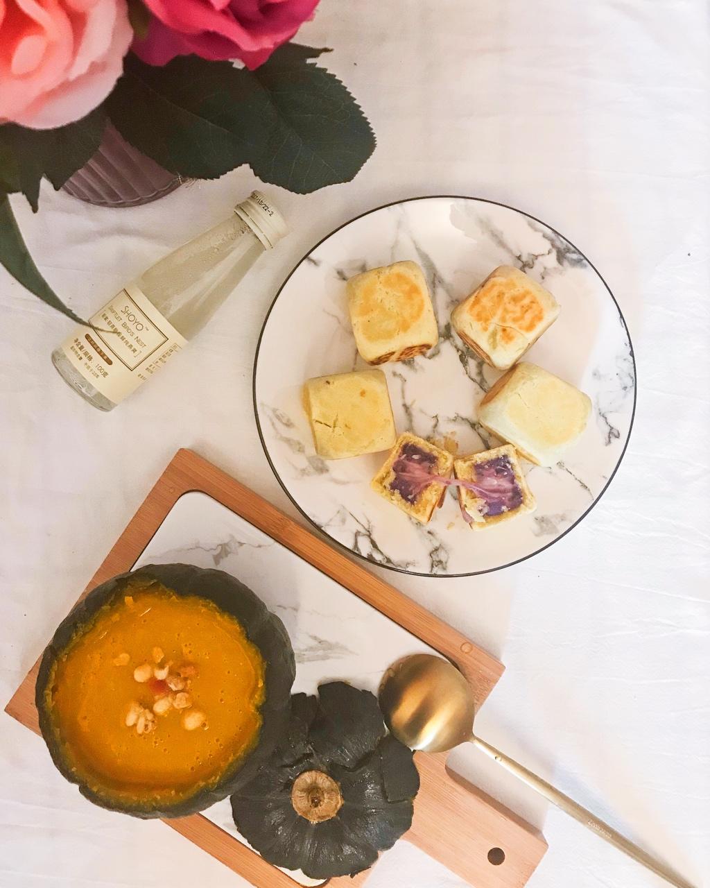 网红紫薯芝士爆浆仙豆糕