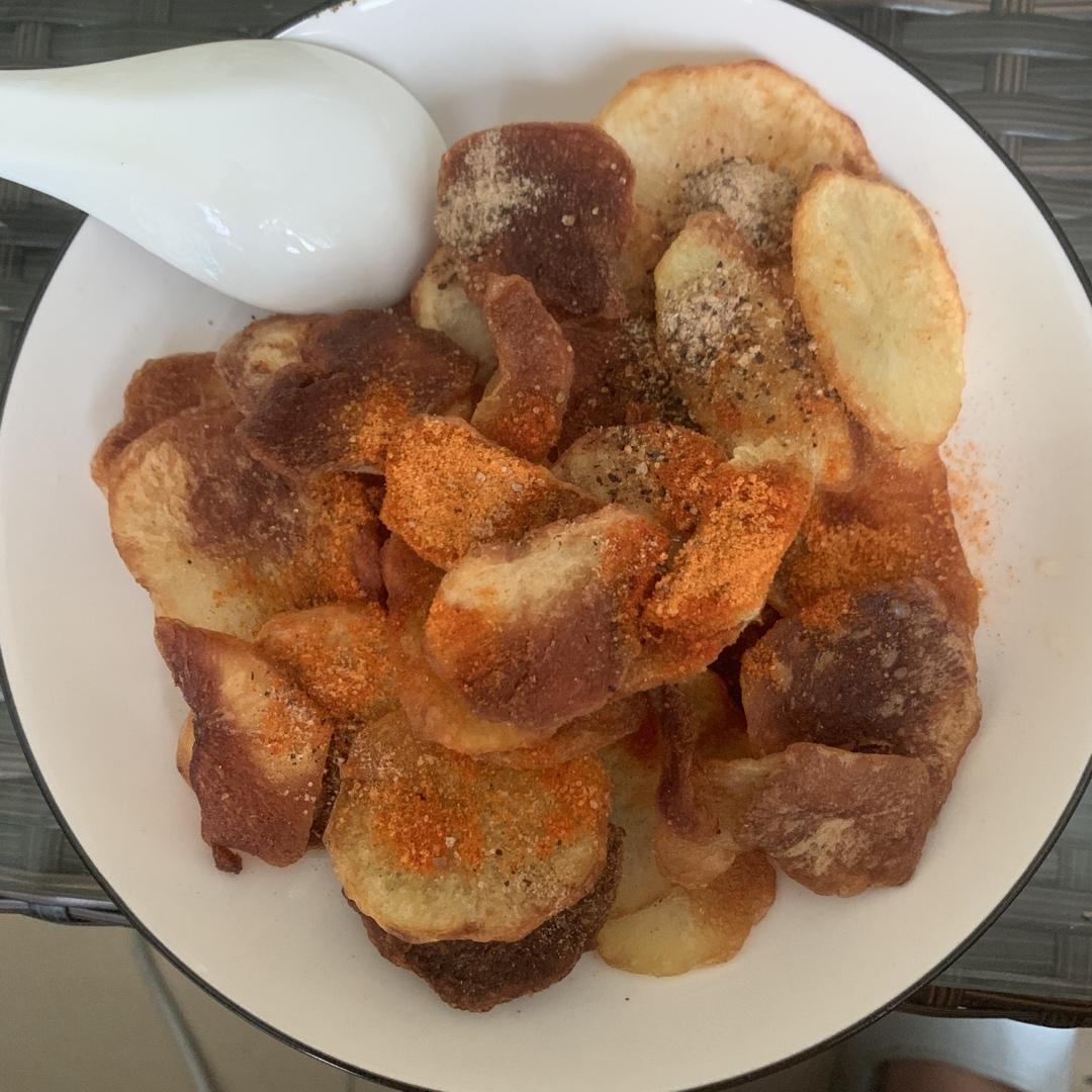 超简便的炸薯片 炸土豆片
