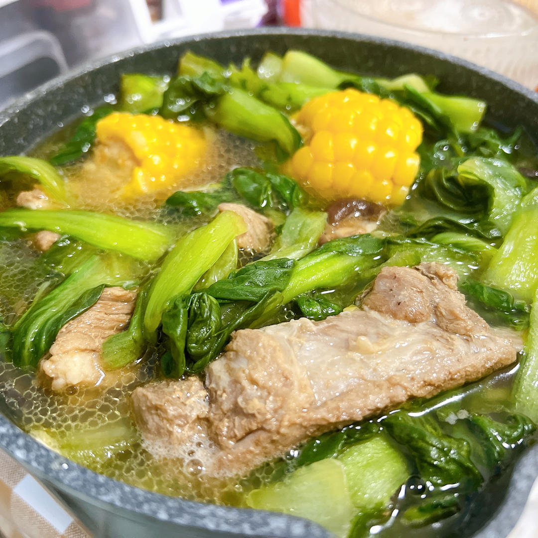 排骨炖油菜