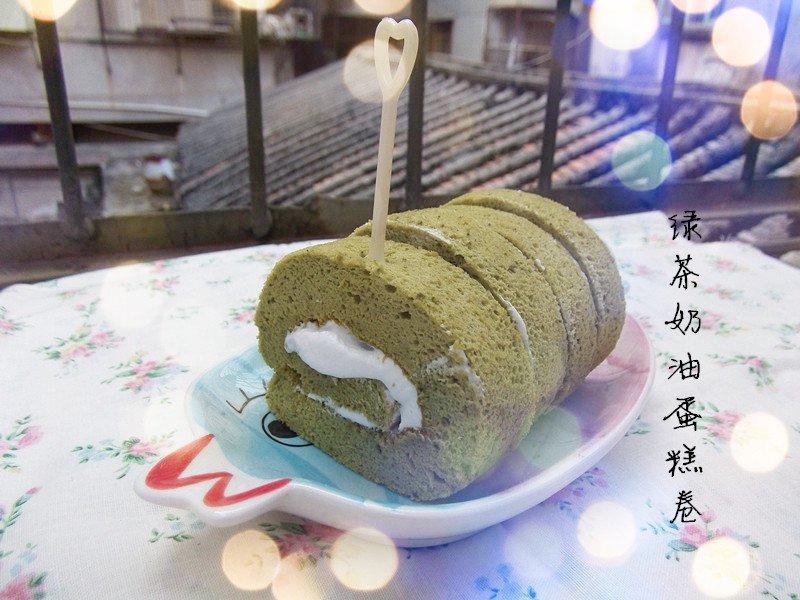 （无油蛋糕体）绿茶奶油蛋糕卷的做法
