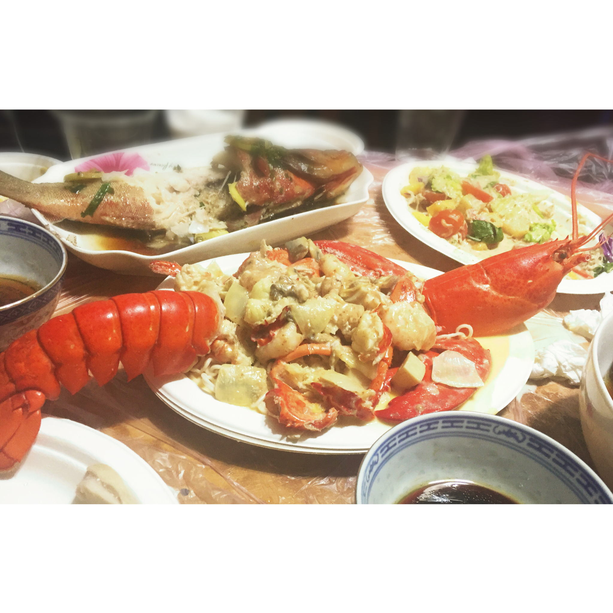芝士焗龙虾（伊面铺底）