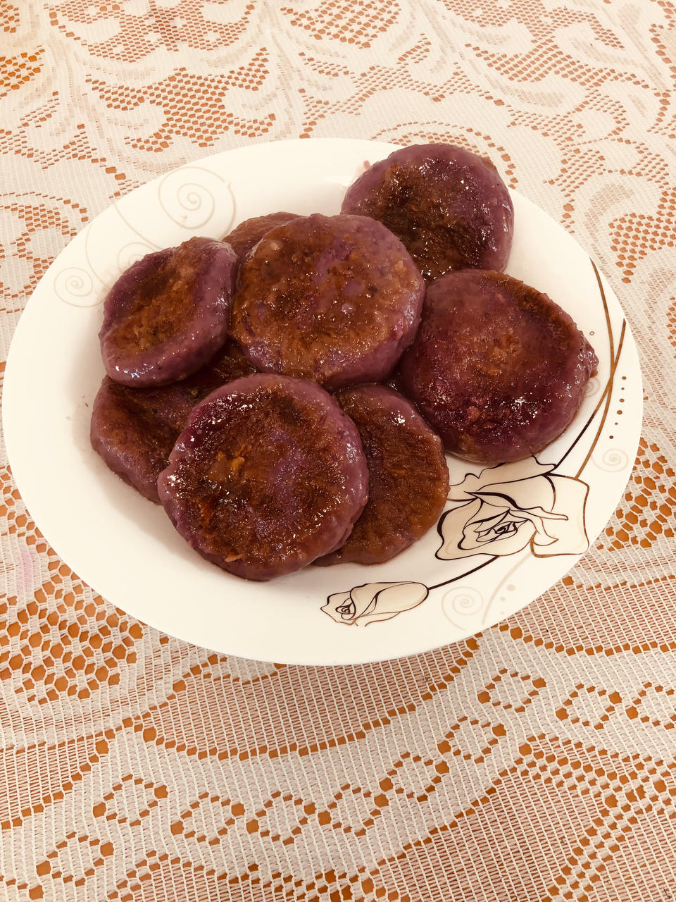 不用炸  比南瓜饼好吃的紫薯饼