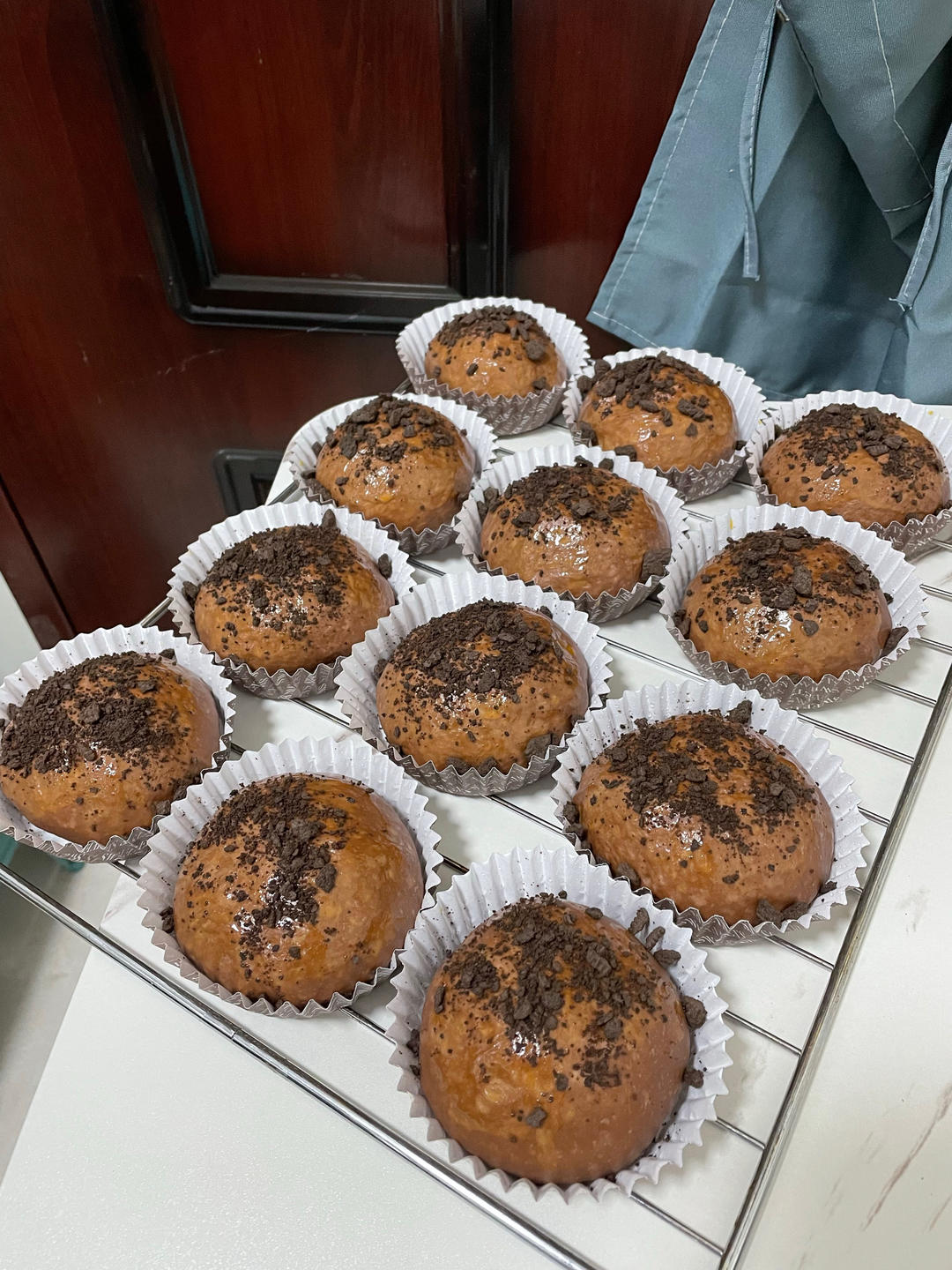 双重巧克力爆浆小餐包