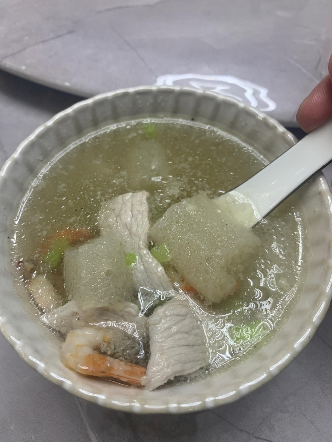 鲜到掉眉毛的竹荪干贝瘦肉汤