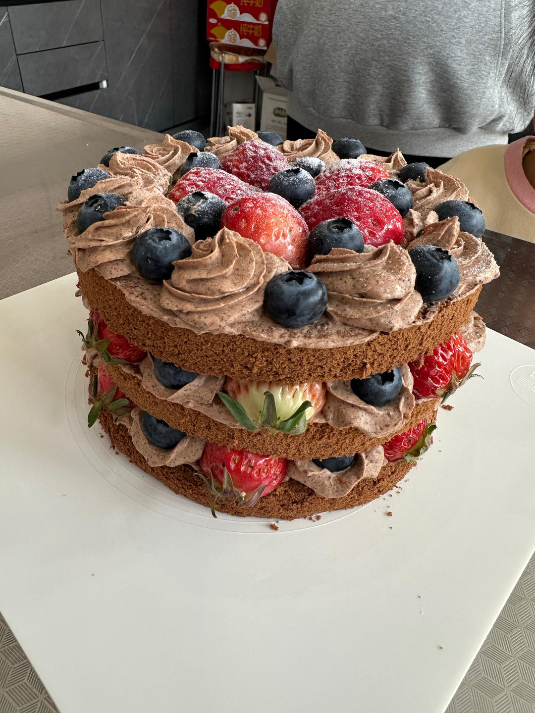 巧克力香缇奶油裸蛋糕