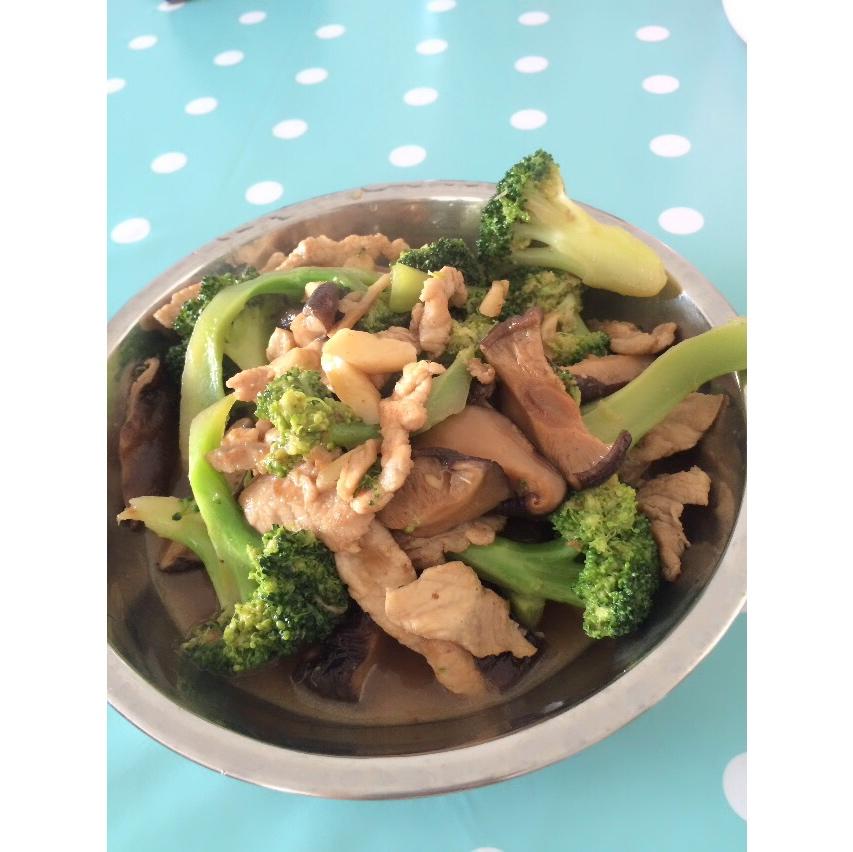 蓝瘦香菇
（西蓝花瘦肉炒香菇）