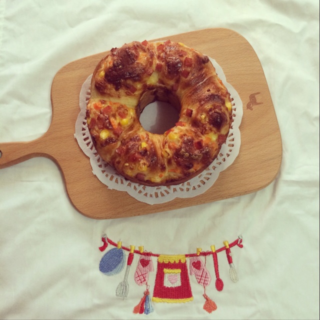 杂蔬火腿芝士卷