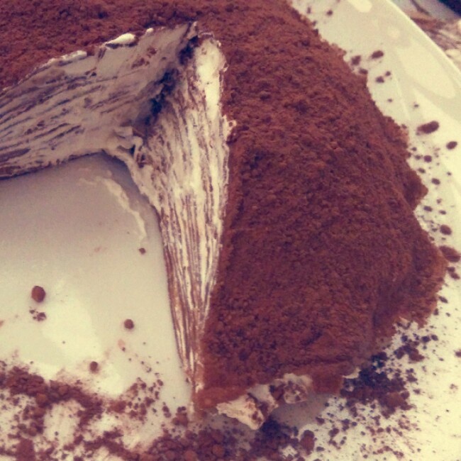 巧克力千层可丽饼