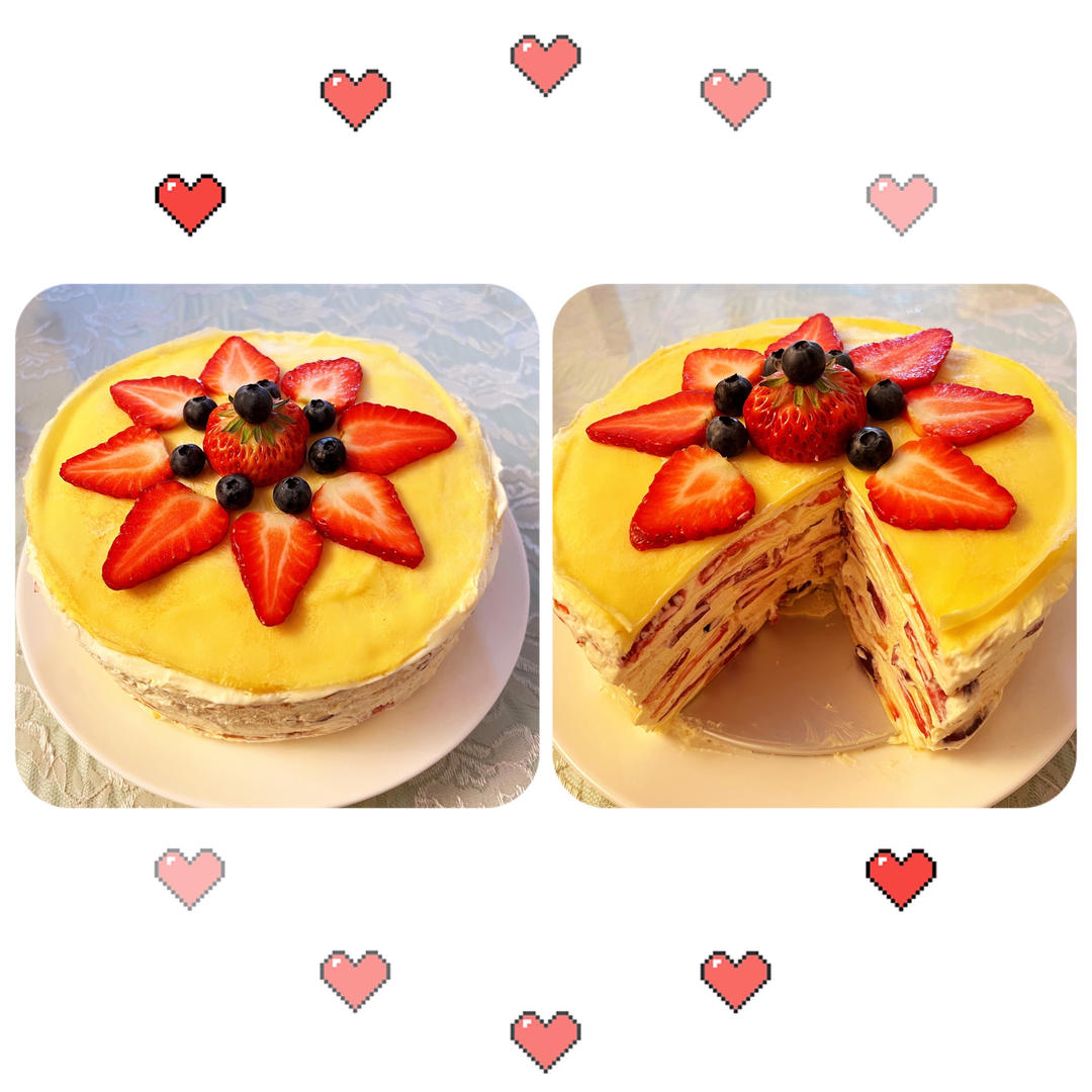 零基础做芒果千层蛋糕（8寸）