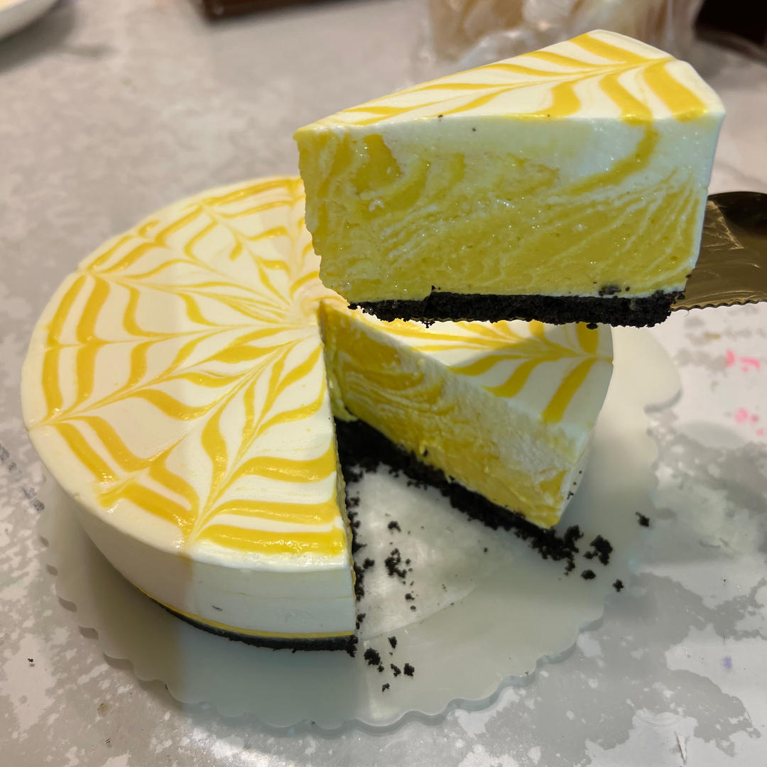 【低脂美食】无糖芒果酸奶慕斯&原创完美拉花👍