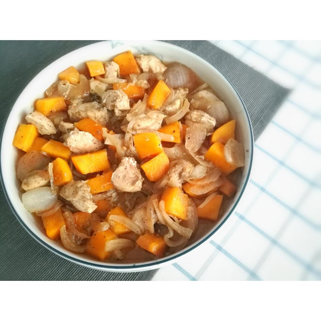 【健康三餐】孜然南瓜蒸鸡胸