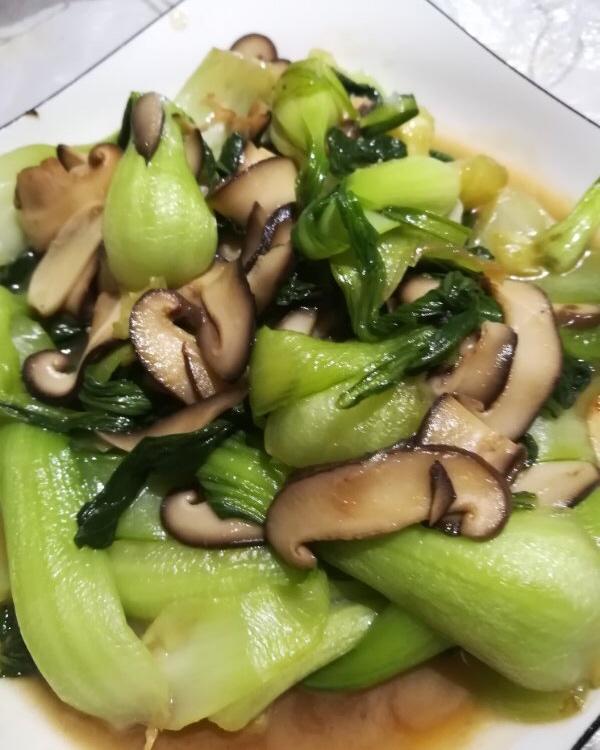 阿甘的小鱼干被偷了做的香菇小白菜