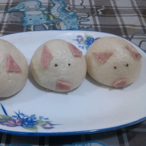 小猪豆沙包