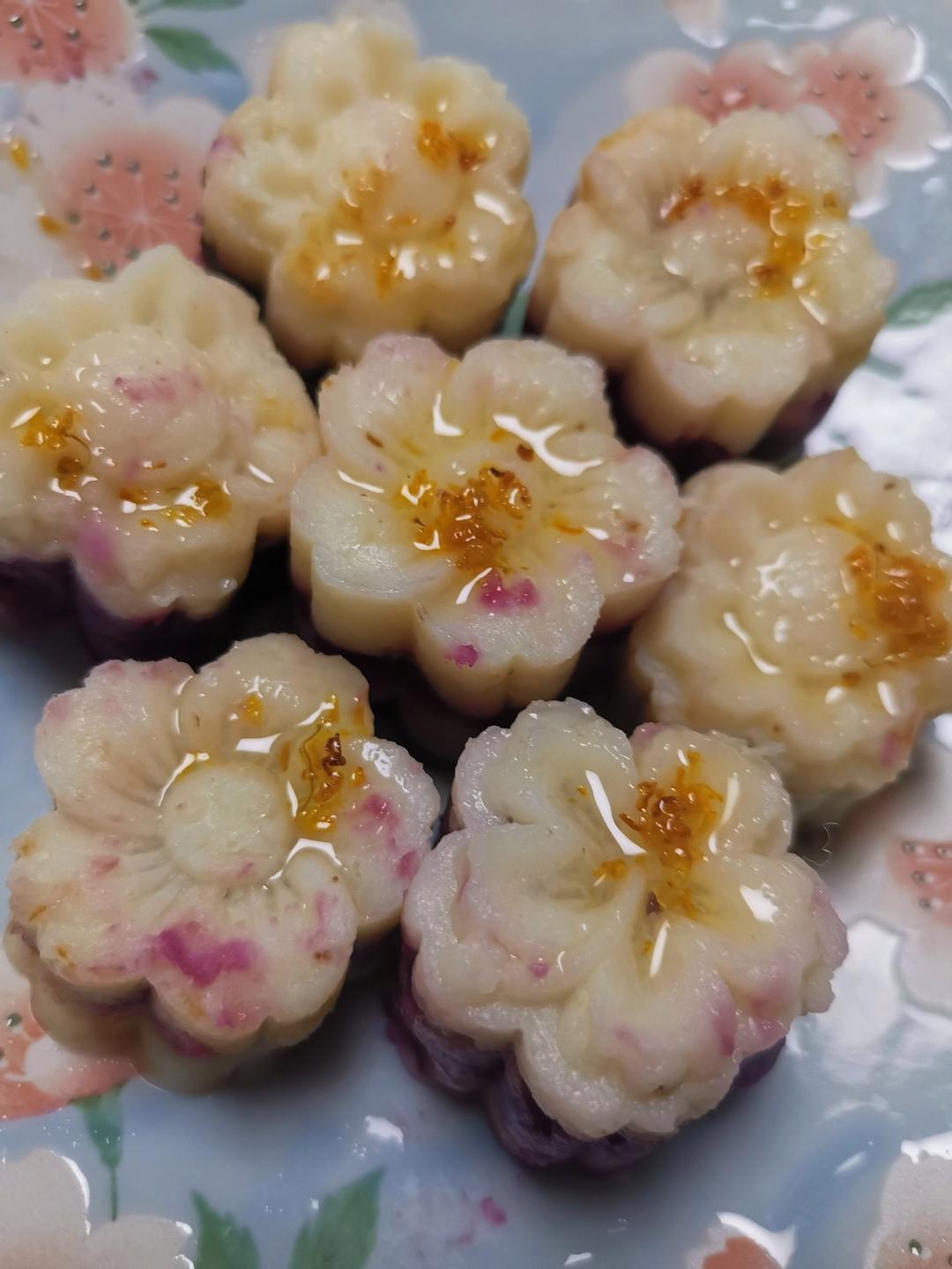 双色山药糕【宝宝辅食】