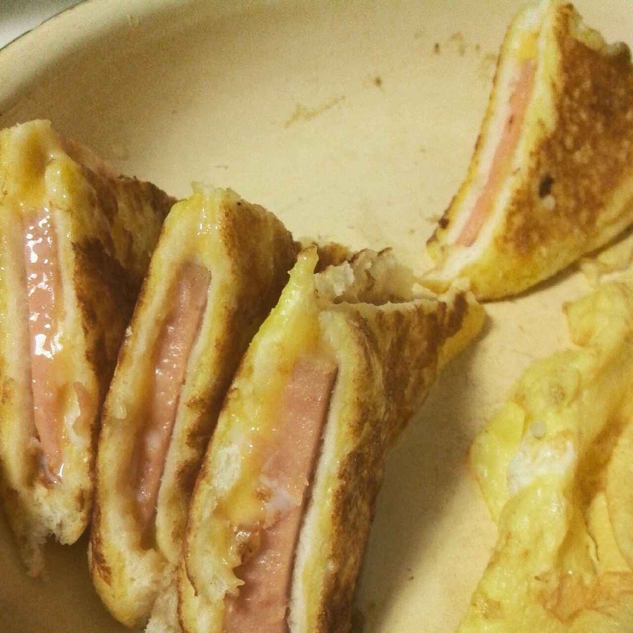 十分钟快手早餐【港式火腿西多士】