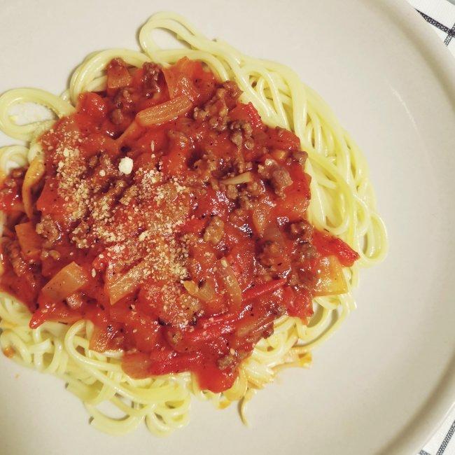 （完胜必胜客的）番茄肉酱意大利面～