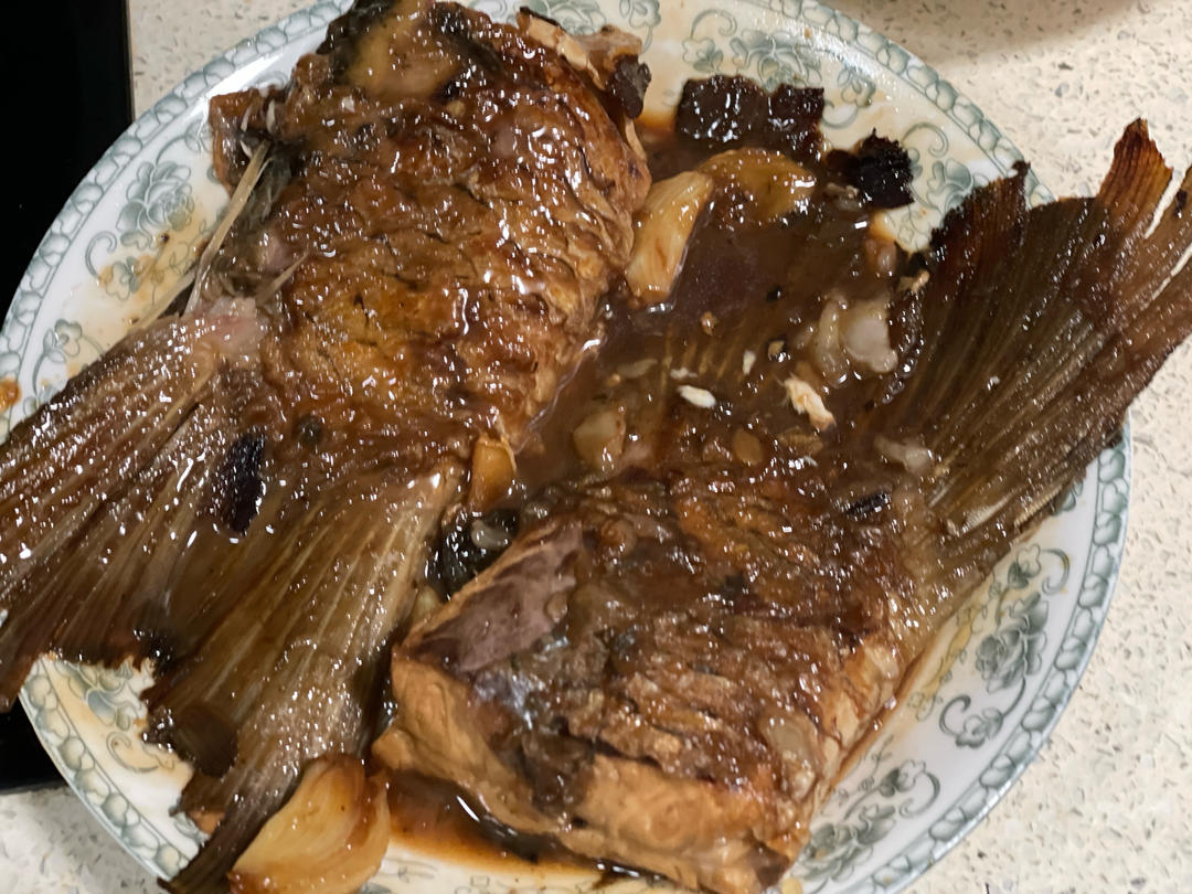 ㊙️宁波家常菜红烧钱湖划水，红烧鱼尾，红烧鱼