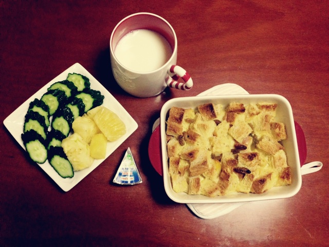 牛奶吐司鸡蛋布丁（失败吐司的归处）