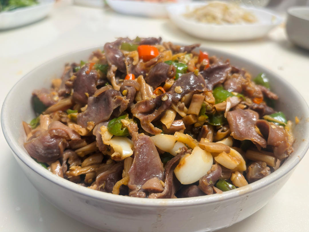 蒲豆角鸭胗