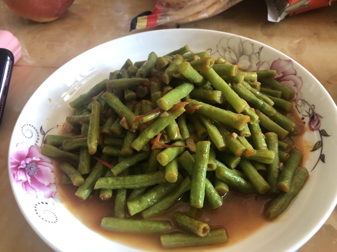 西红柿炒长豆角