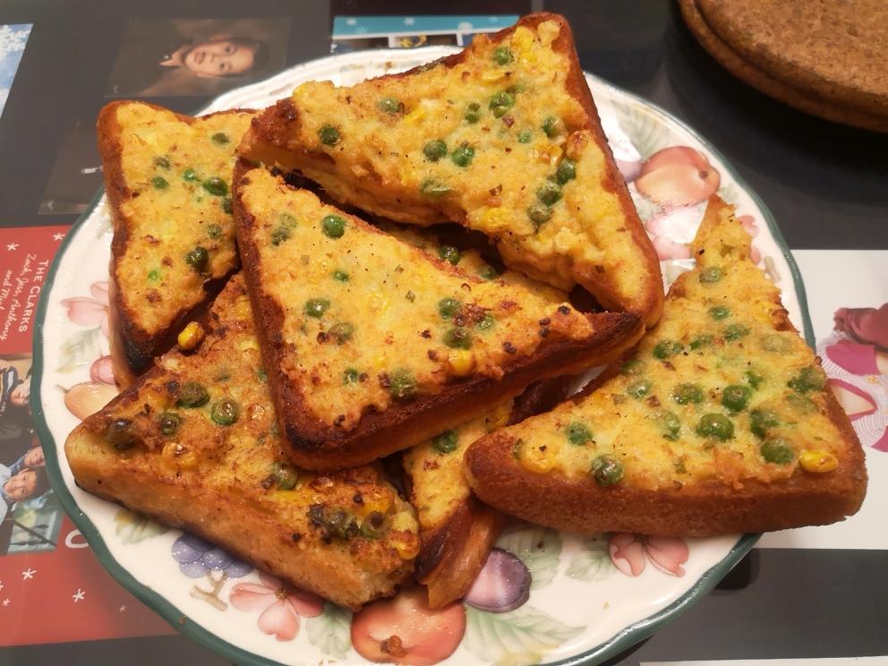 虾蓉土司 西式早餐的做法