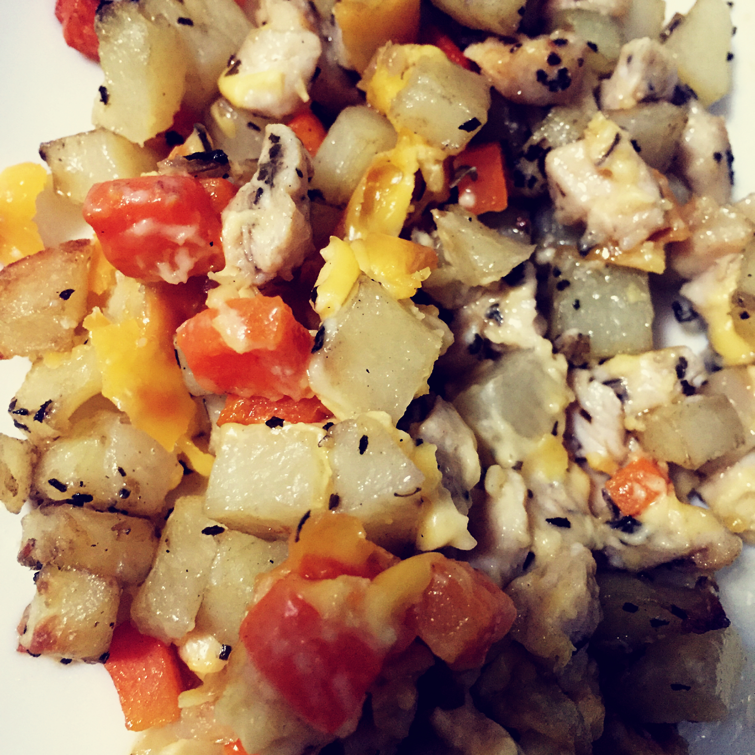 芝士焗土豆鸡肉