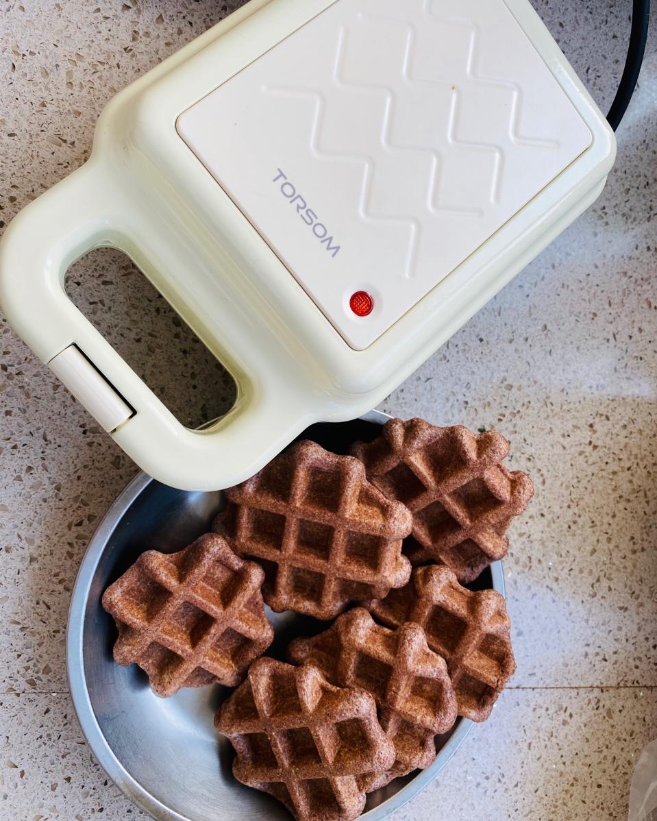 纯全麦无油华夫饼面包