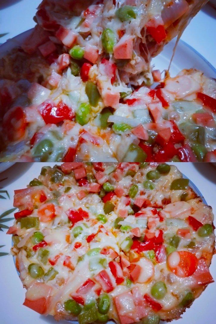 平底锅脆底香肠披萨