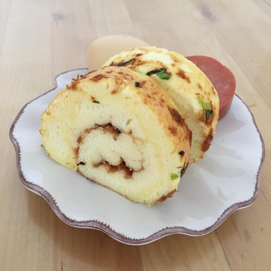香葱肉松肥蛋糕卷～