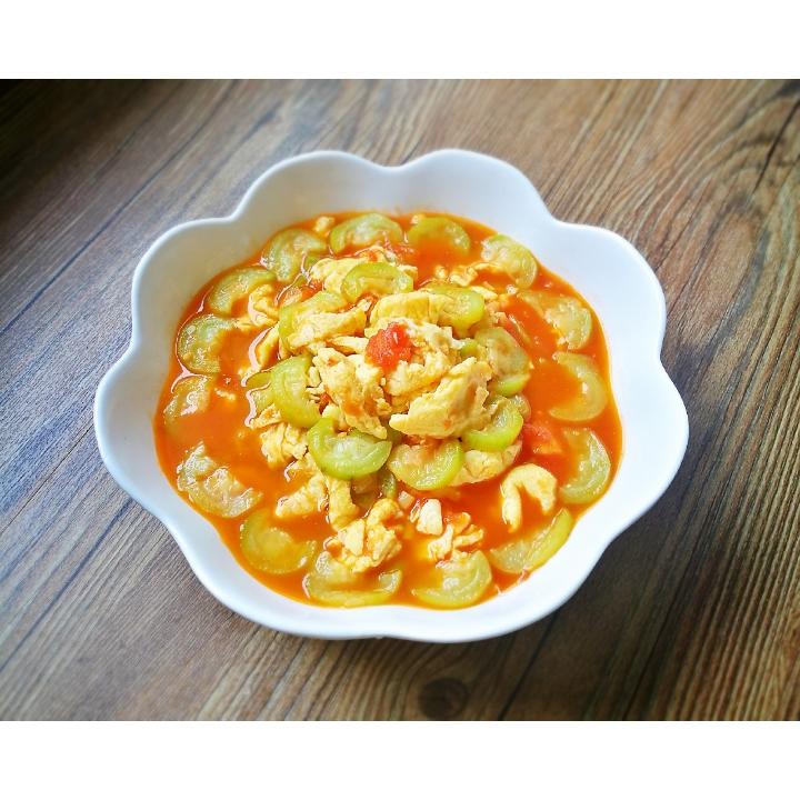 蓝_03tf做的西红柿丝瓜炒鸡蛋