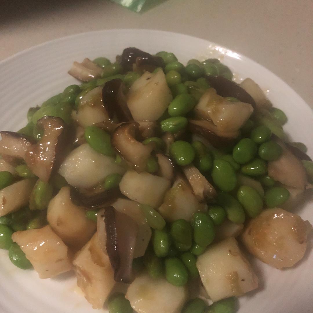 咸菜毛豆炒山药