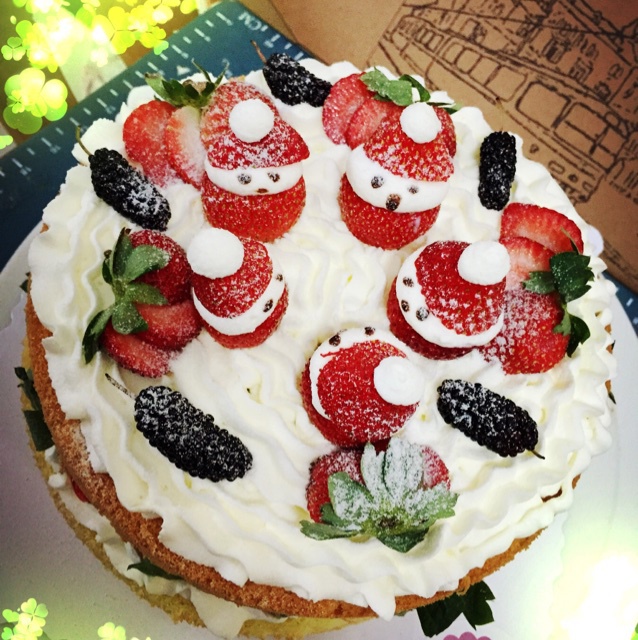 过个萌萌的美美的圣诞节【欢乐滴雪景圣诞老人蛋糕】