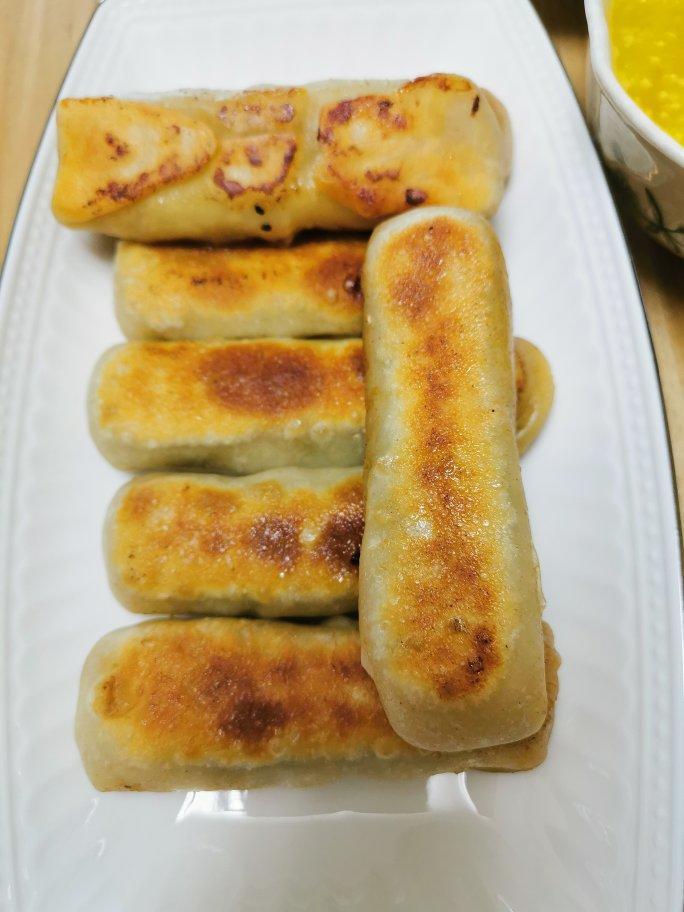 小豆变大豆做的褡裢火烧(牛肉馅&菠菜素三鲜馅)