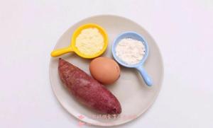适合10个月以上宝宝手指食物，鸡蛋紫薯卷的做法 步骤1