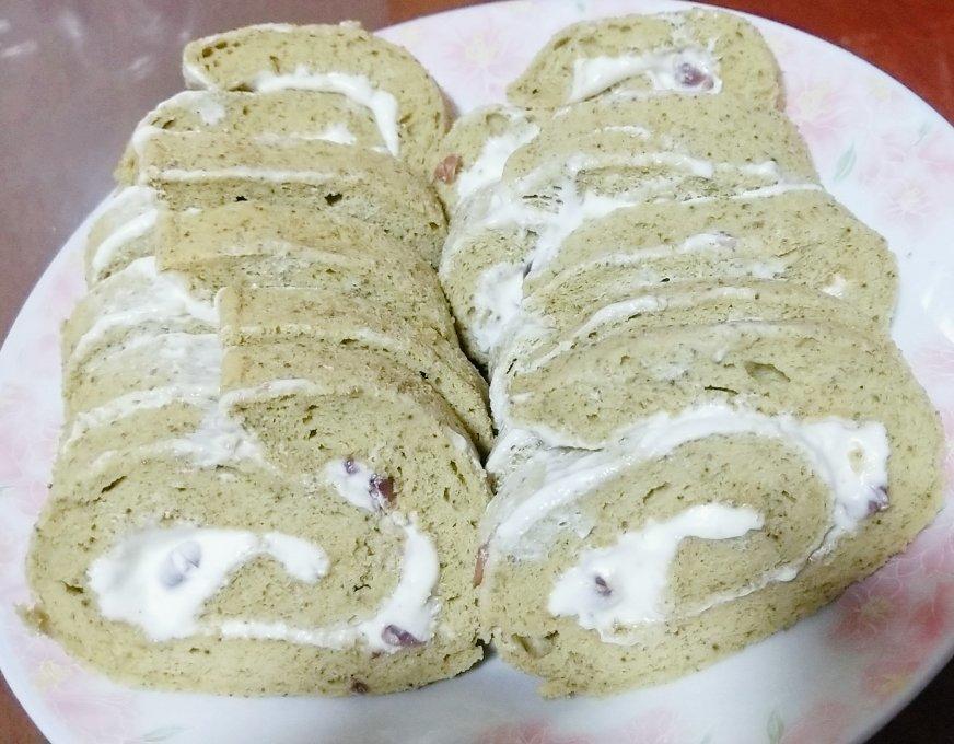 抹茶红豆蛋糕卷