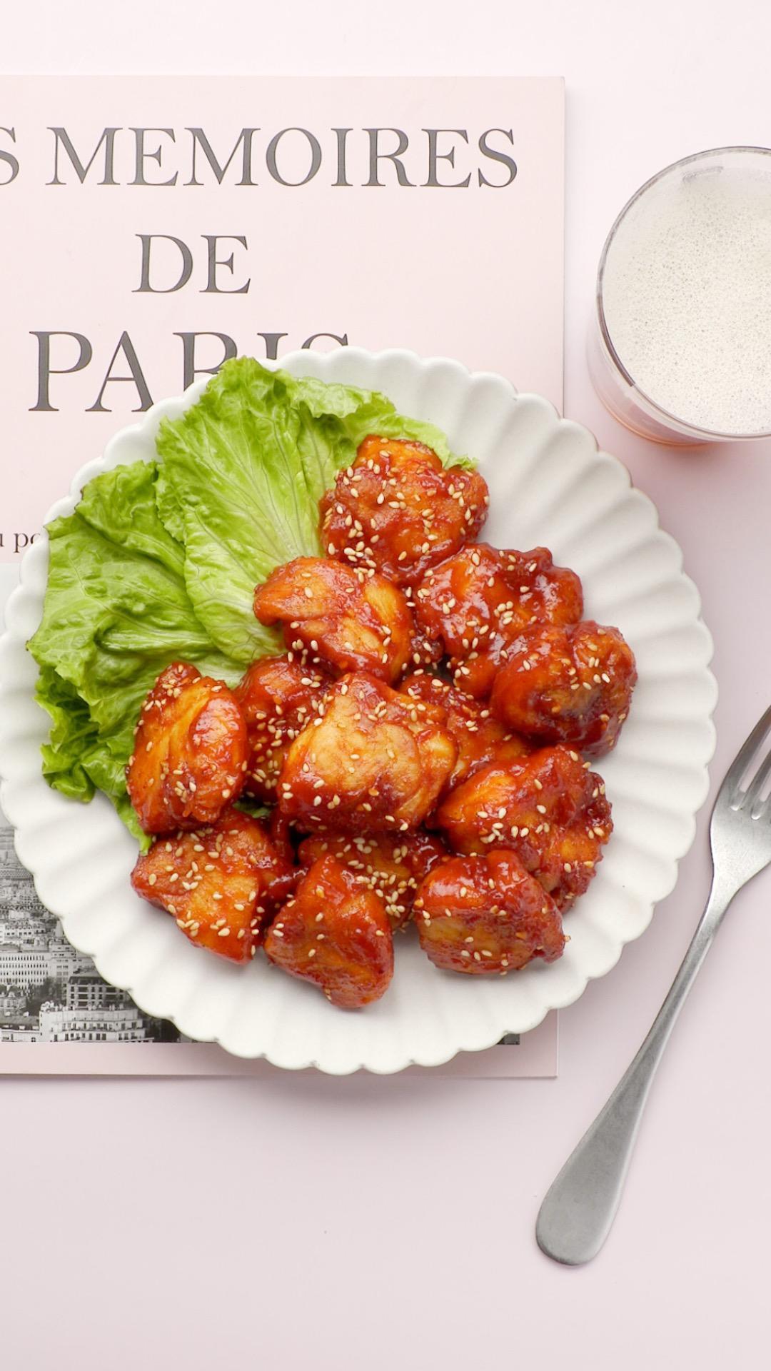 甜辣煎鸡块的做法