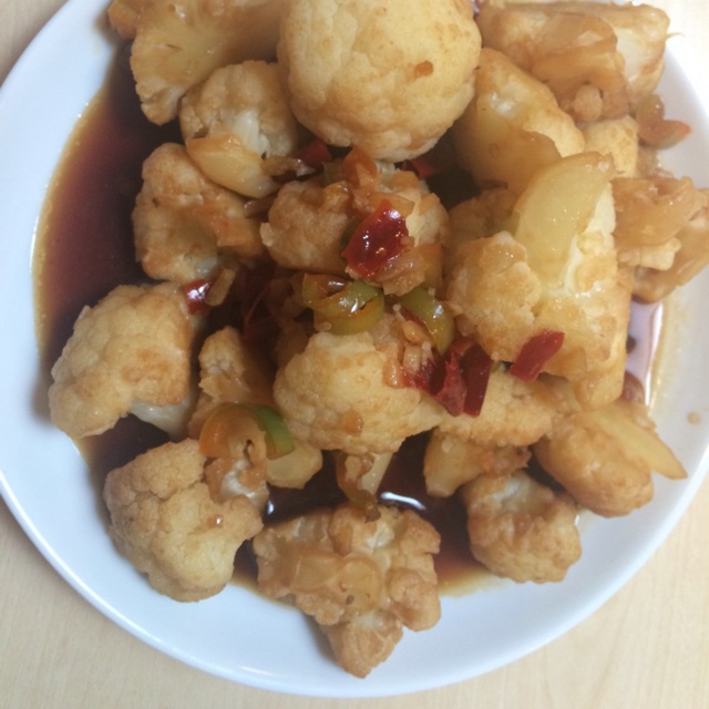 老丁的私房菜-干锅花菜