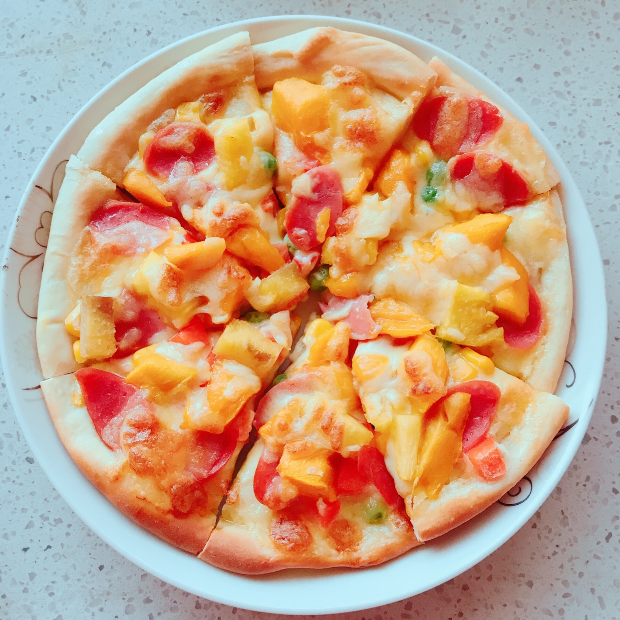 范氏芒果菠萝披萨的做法