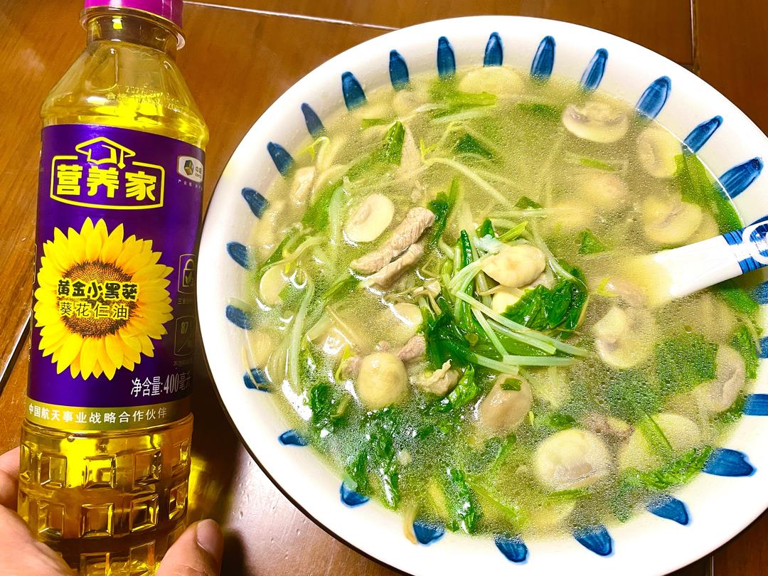 蘑菇肉丝杂蔬汤的做法