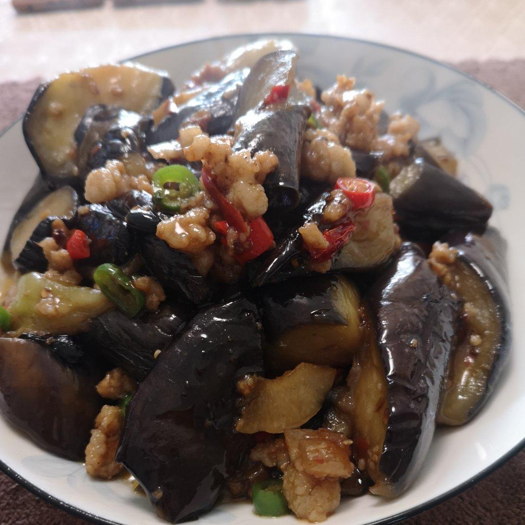 红烧肉沫茄子