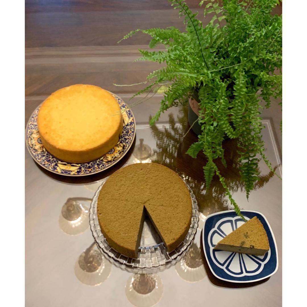 8寸抹茶戚风蛋糕