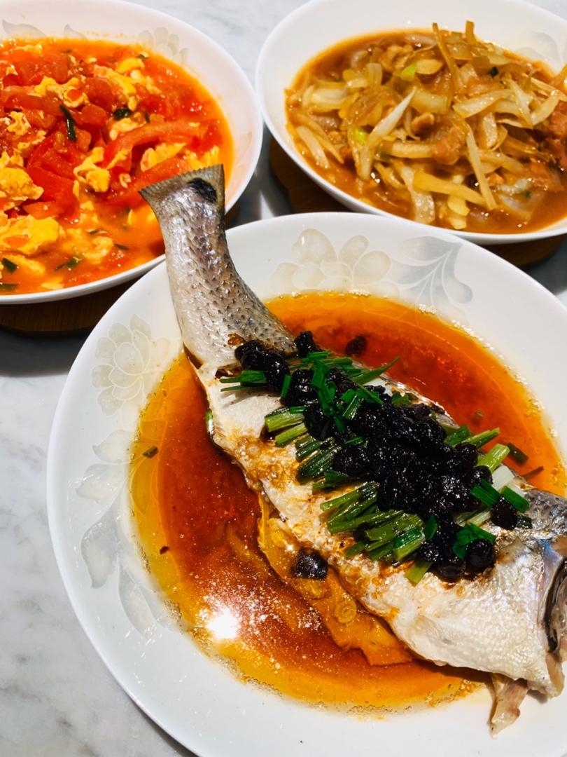 豆豉清蒸鱼