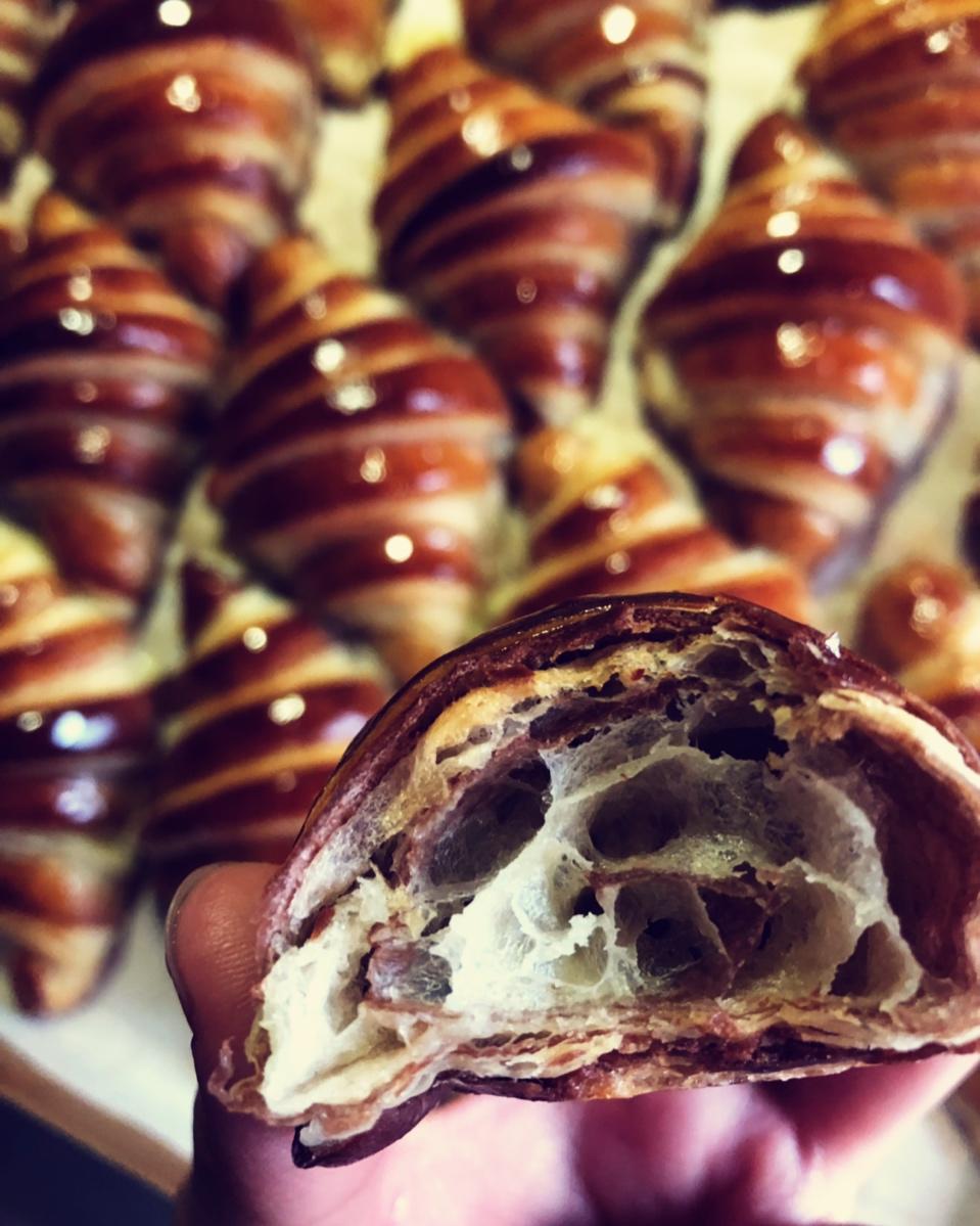 grace906做的双色可颂