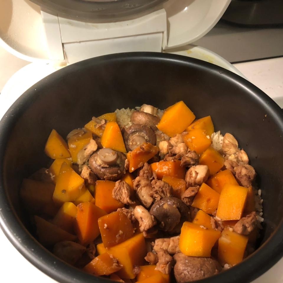 南瓜鸡肉饭