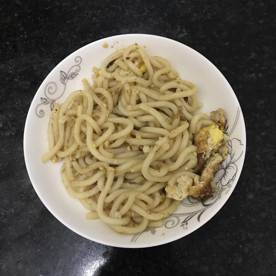 蘑菇做的素炒乌冬