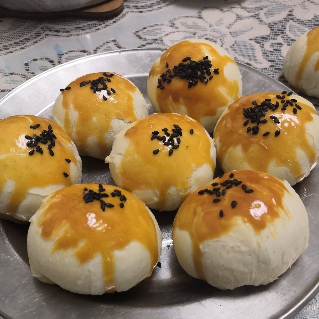 （超详细）香芋麻糬蛋黄酥 | 北鼎烤箱版