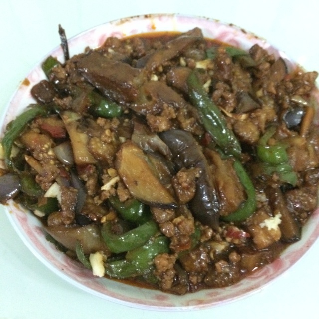 酱爆肉末茄子