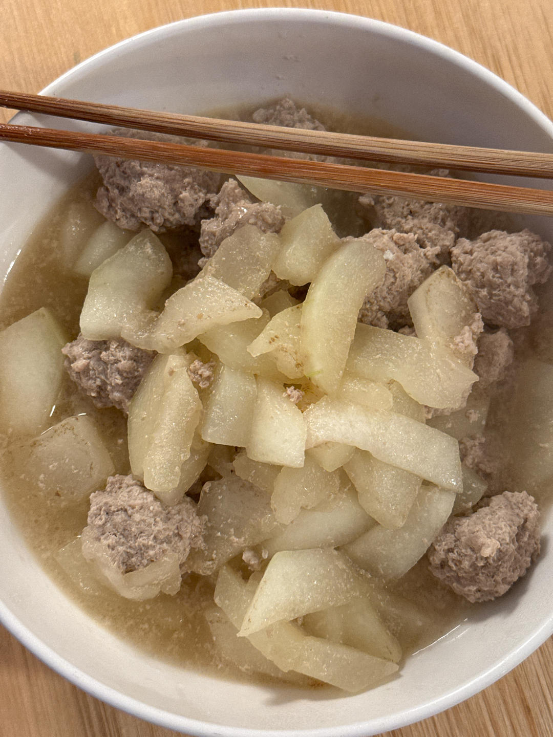 鲜美嫩滑，好喝不胖的冬瓜肉丸汤，做法巨简单