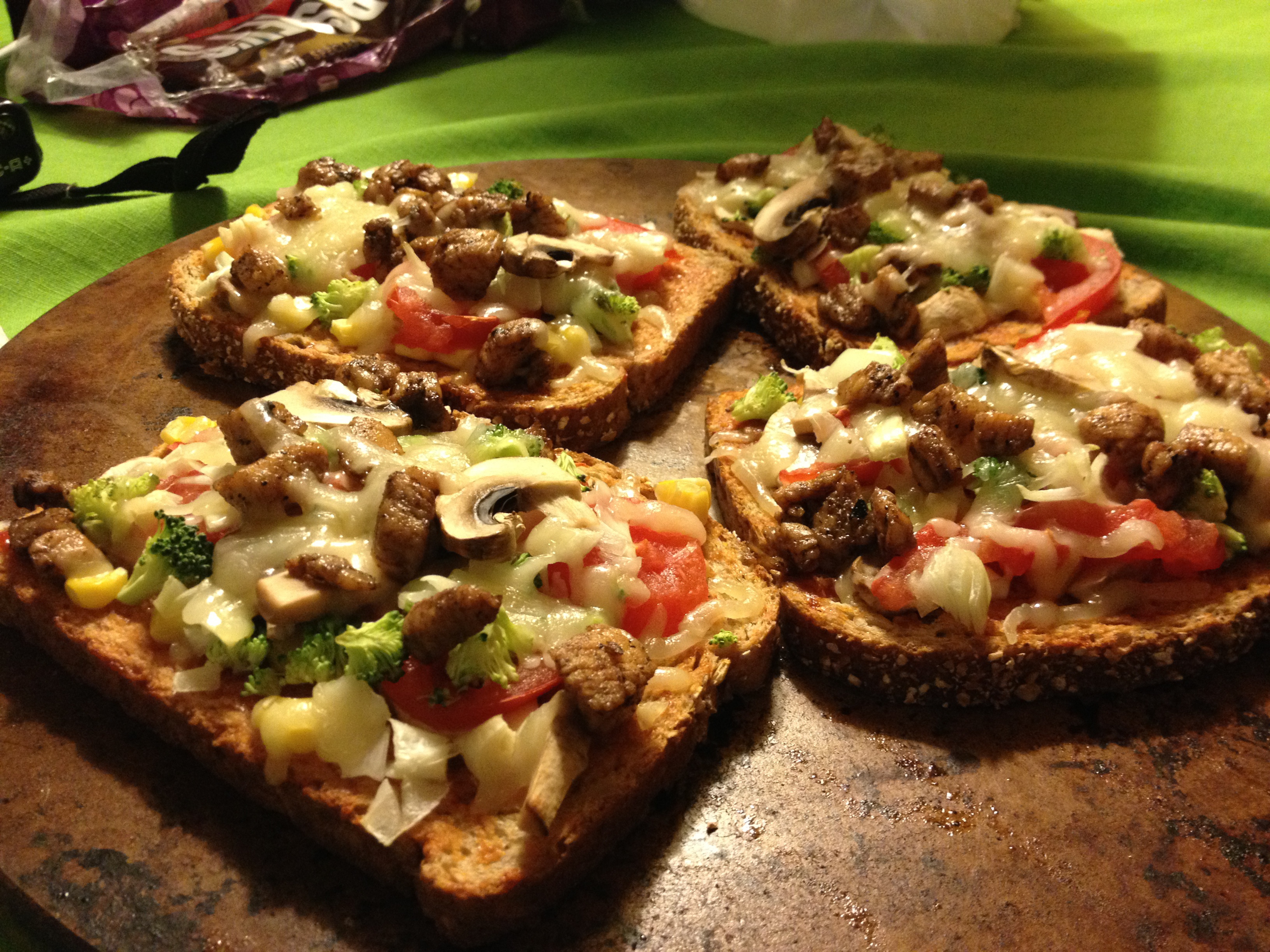 吐司培根小批萨