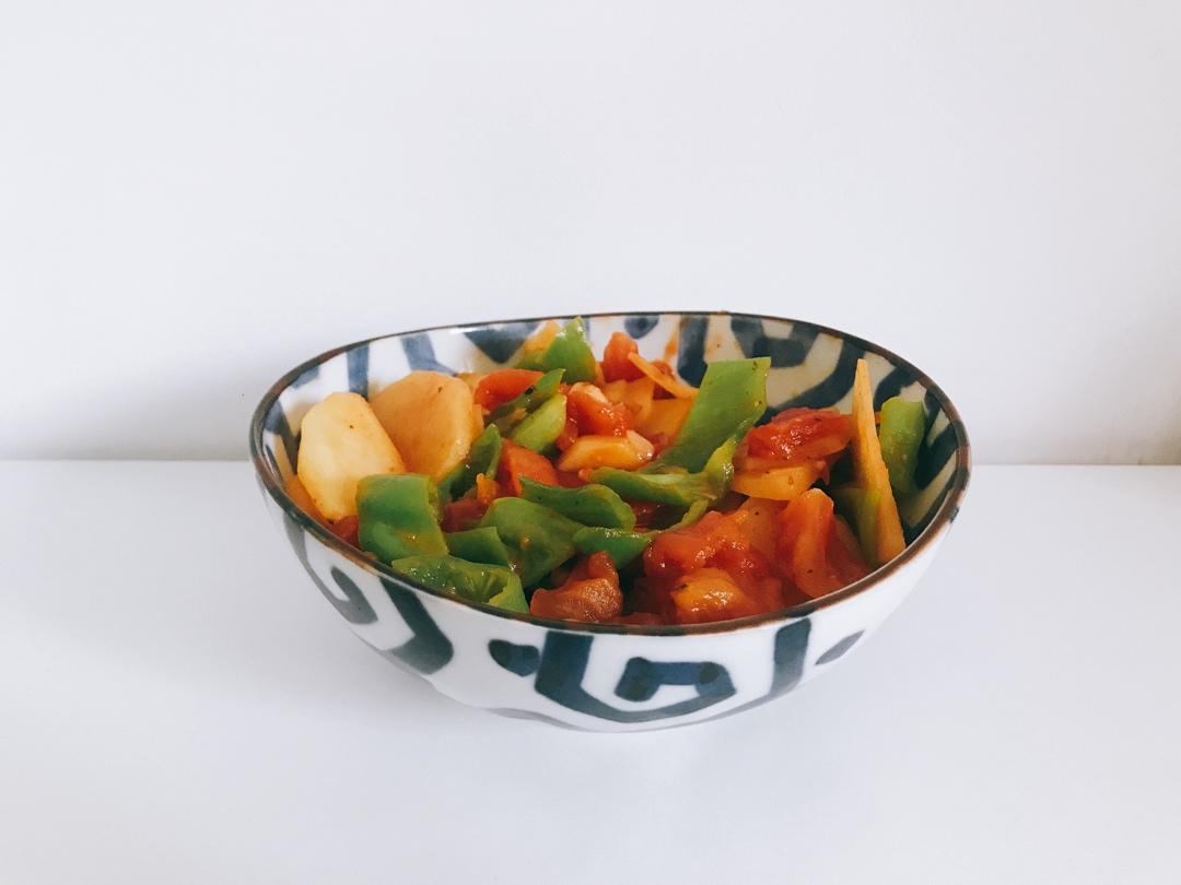 青椒番茄土豆片